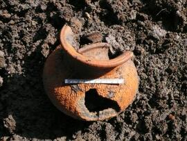 ภาพถ่ายการขุดค้นทางโบราณคดีบนพื้นที่กระทรวงพาณิชย์เดิม